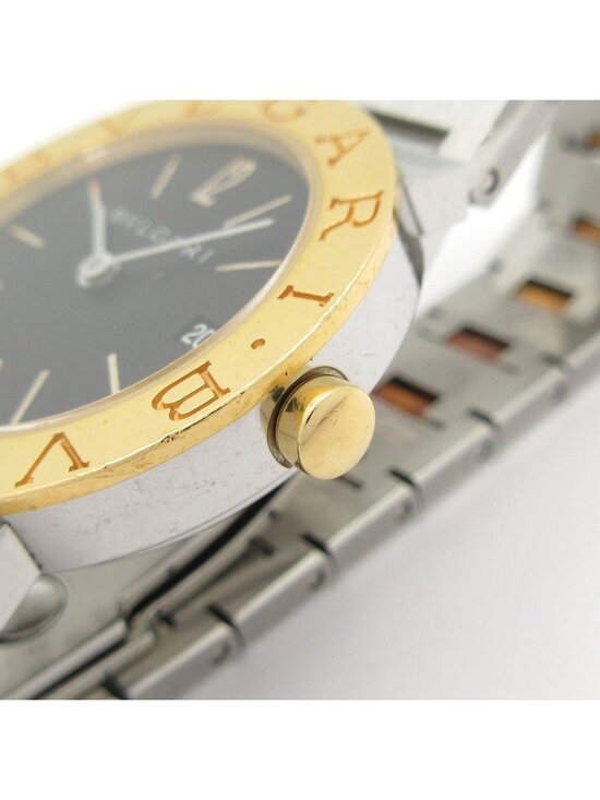 Bvlgari Watch SS 18k Yellow Gold Black